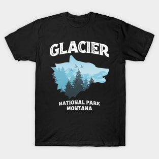 Glacier National Park Wildlife Wolf T-Shirt